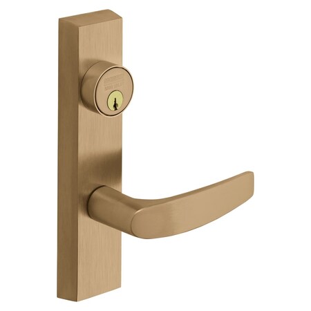 Sargent Grade 1 Exit Device Trim, Classroom Function, Key Outside Unlocks/Locks Trim, For Rim 8800 and NB8 713-8 ETB RHRB 10